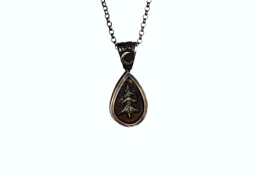 Anhänger mit Baummotiv Baum Tanne 925 Silber Goldschmiede und Trauring Manufaktur Silberschweif www.gutms.live