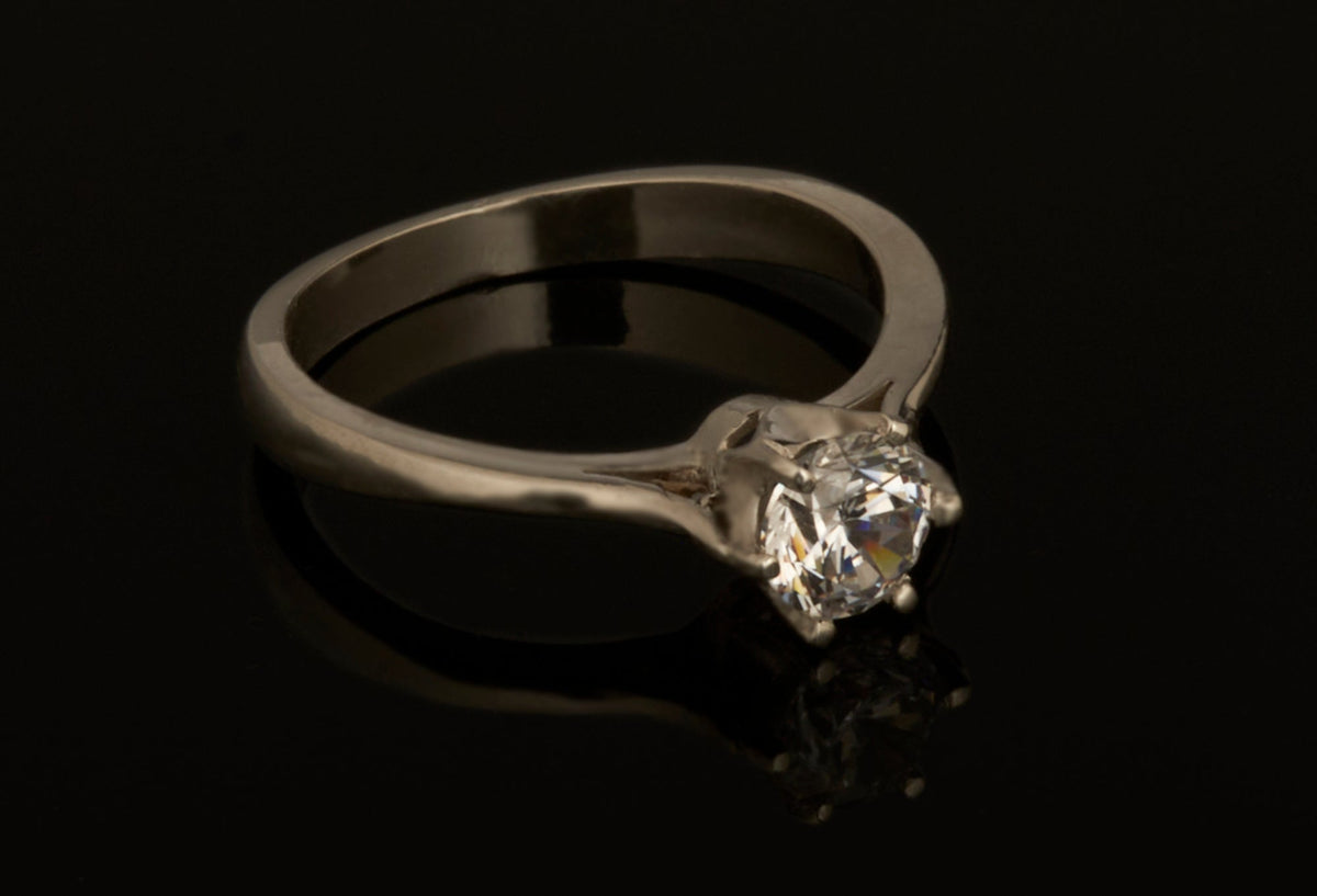 Verlobungsring klassisch 925 Silber mit 1ct Zirkonia Goldschmiede und Trauring Manufaktur Silberschweif www.gutms.live