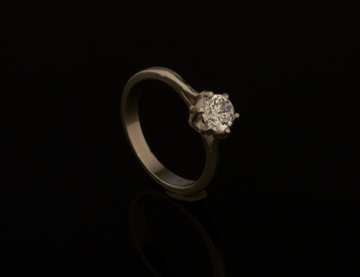 Verlobungsring klassisch 925 Silber mit 1ct Zirkonia Goldschmiede und Trauring Manufaktur Silberschweif www.gutms.live