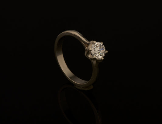 Verlobungsring klassisch 925 Silber mit 1ct Zirkonia Goldschmiede und Trauring Manufaktur Silberschweif www.gutms.live